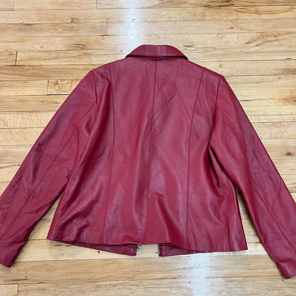Vintage Juliet Michelle Red Genuine Leather Jacket - Picture 6 of 6